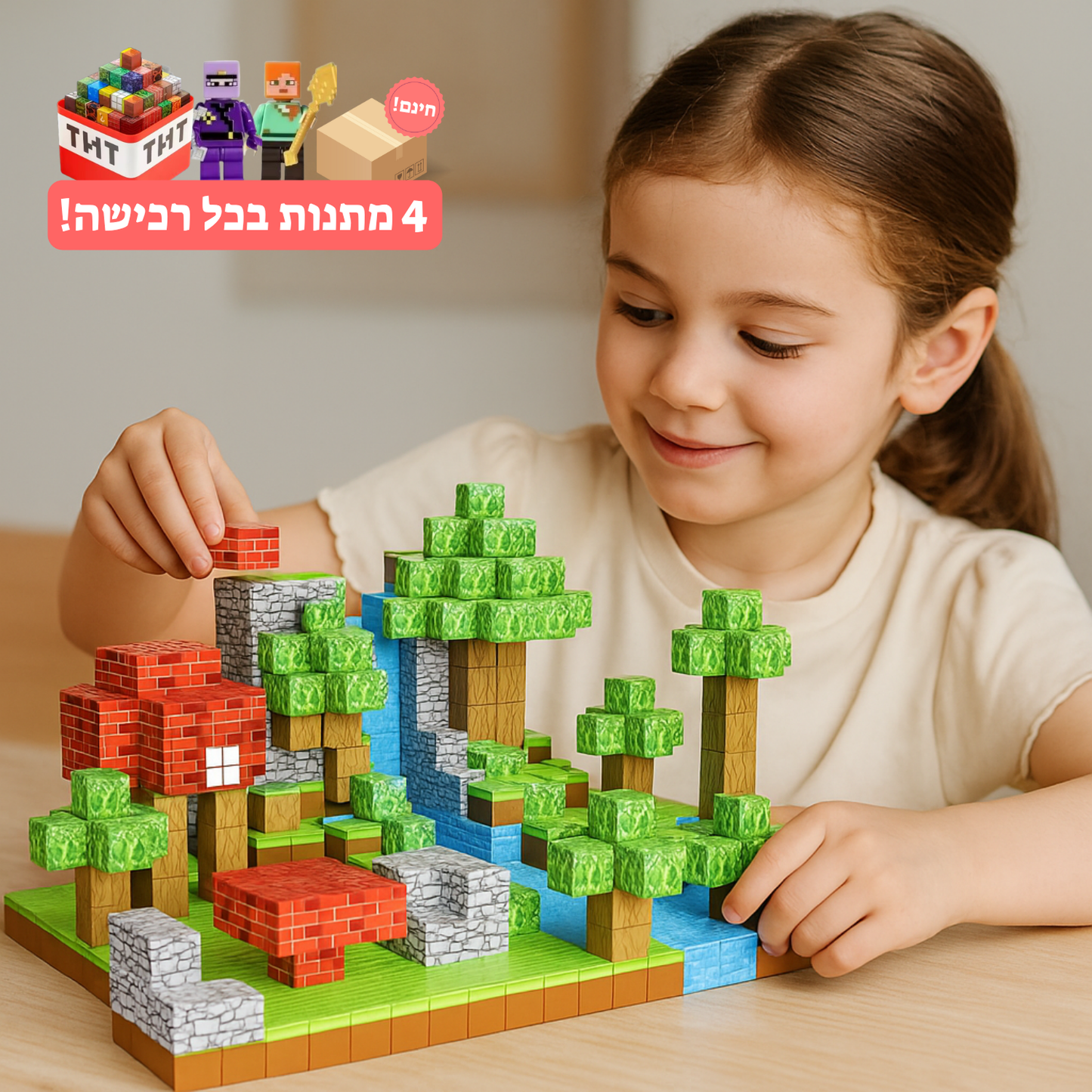 ™PlayBlocks - קוביות מגנטיות לפיתוח הדימיון והיצרתיות